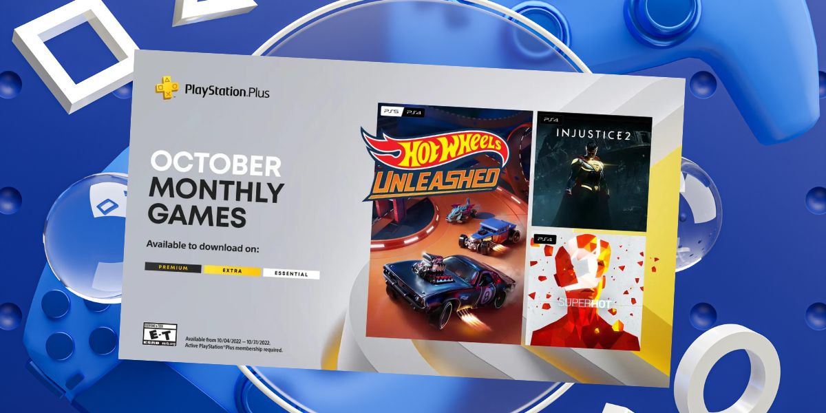 PS Plus de outubro terá Hot Wheels Unleashed, Injustice 2 e Superhot